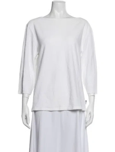 Pre-owned Ermenegildo Zegna Bateau Neckline Sweater In White