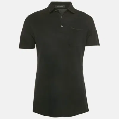 Pre-owned Ermenegildo Zegna Black Cotton Polo T-shirt S