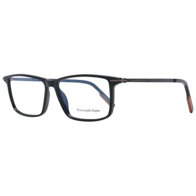 ERMENEGILDO ZEGNA BLACK MEN OPTICAL FRAMES