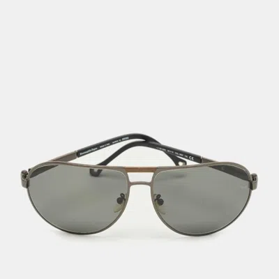 Pre-owned Ermenegildo Zegna Black Sz 3283 Aviator Sunglasses