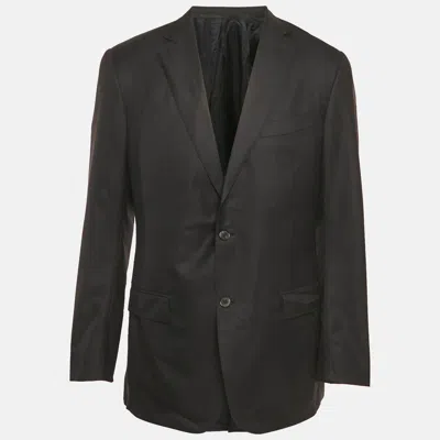 Pre-owned Ermenegildo Zegna Black Wool Regular Fit Blazer M