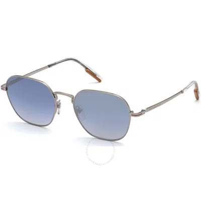 Ermenegildo Zegna Blue Gradient Oval Men's Sunglasses Ez0174 16x 53