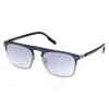 Ermenegildo Zegna Blue Mirror Browline Men's Sunglasses Ez0216-h 90x 56