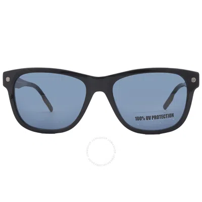 Ermenegildo Zegna Blue Square Men's Sunglasses Ez0196 01v 56 In Black