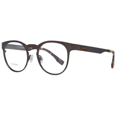 Ermenegildo Zegna Bronze Titanium Glasses Men's (frames) In Brown