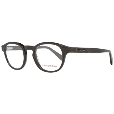 Ermenegildo Zegna Brown Men Glasses Men's Frame