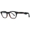 Ermenegildo Zegna Black Men Glasses Men's Frame In Brown