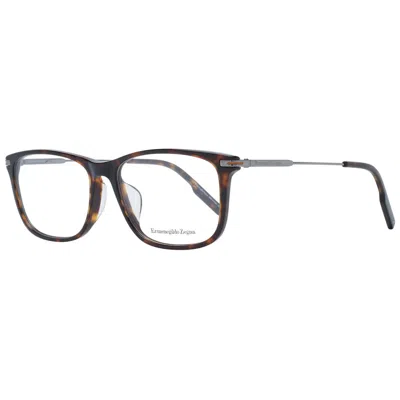 ERMENEGILDO ZEGNA BROWN MEN OPTICAL FRAMES