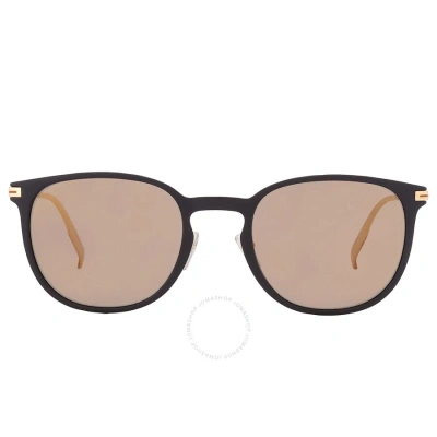 Ermenegildo Zegna Brown Mirror Square Men's Sunglasses Ez0136 02g 54 In Black / Brown