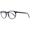 Ermenegildo Zegna Brown Men Optical Frames In Black