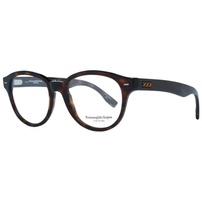 Ermenegildo Zegna Brown Plastic Glasses Men's (frames)