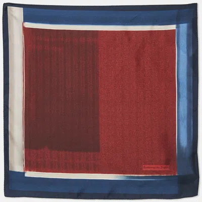 Pre-owned Ermenegildo Zegna Brown Silk Pocket Square