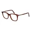 Ermenegildo Zegna Brown Unisex Optical Frames In Brown