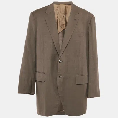 Pre-owned Ermenegildo Zegna Brown Wool Zenith Tailored Blazer Xxl