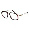 Ermenegildo Zegna Burgundy Men Optical Frames In Gold