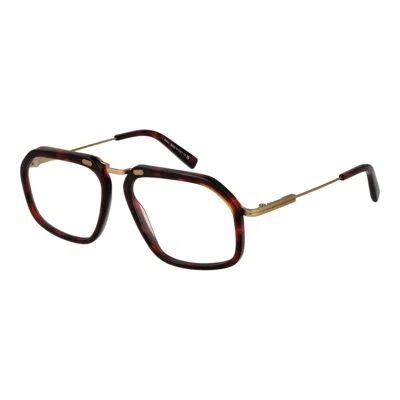 ERMENEGILDO ZEGNA ERMENEGILDO ZEGNA BURGUNDY MEN GLASSES MEN'S FRAME