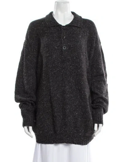 Pre-owned Ermenegildo Zegna Cashmere Crew Neck Sweater In Gray