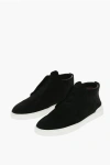 Ermenegildo Zegna Couture Suede Leather Triple Stitch Sneakers