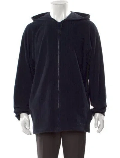 Pre-owned Ermenegildo Zegna Crew Neck Long Sleeve Cardigan In Blue