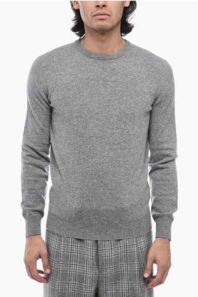 Ermenegildo Zegna Crew Neck Oasi Pure Cashmere Sweater In Grey