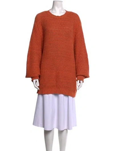 Pre-owned Ermenegildo Zegna Crew Neck Sweater In Orange