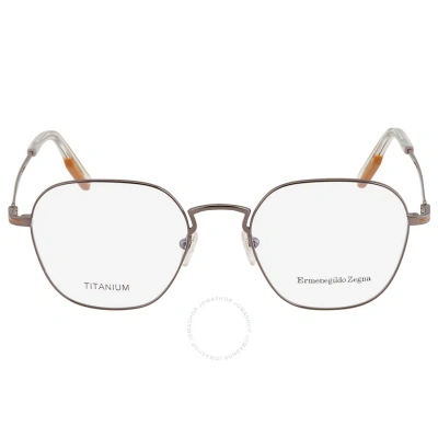 Ermenegildo Zegna Demo Geometric Men's Eyeglasses Ez5207 008 50 In White