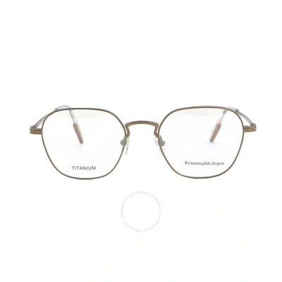 Ermenegildo Zegna Demo Oval Titanium Men's Eyeglasses Ez5207 036 50 In Bronze / Dark