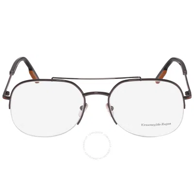 Ermenegildo Zegna Demo Pilot Men's Eyeglasses Ez5184 008 58 In Gray