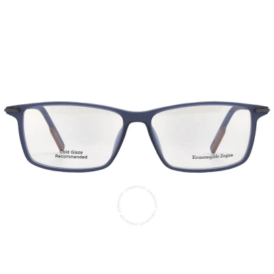 Ermenegildo Zegna Demo Pilot Men's Eyeglasses Ez5204 090 58 In Blue