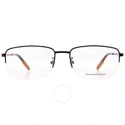 Ermenegildo Zegna Demo Rectangular Men's Eyeglasses Ez5190-d 002 57 In Black
