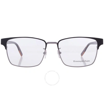 Ermenegildo Zegna Demo Rectangular Men's Eyeglasses Ez5212-d 005 56 In Black