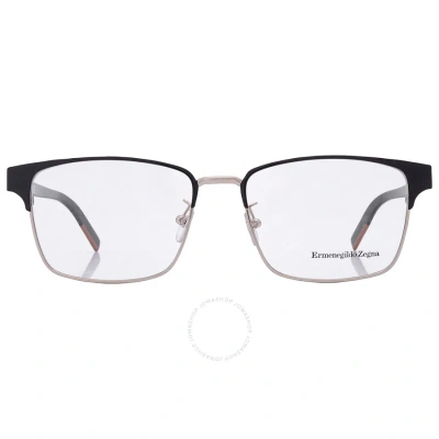Ermenegildo Zegna Demo Rectangular Men's Eyeglasses Ez5212-d 01a 56 In Black