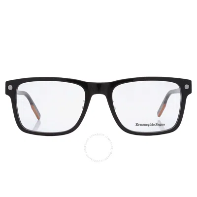 Ermenegildo Zegna Demo Rectangular Men's Eyeglasses Ez5240-h 001 56 In Black