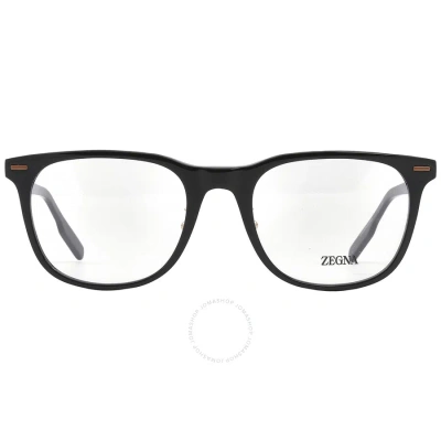 Ermenegildo Zegna Demo Rectangular Men's Eyeglasses Ez5248-h 001 53 In Black