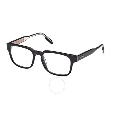 Ermenegildo Zegna Demo Rectangular Men's Eyeglasses Ez5262 001 53 In Black