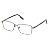 Ermenegildo Zegna Demo Rectangular Titanium Men's Eyeglasses Ez5258-h 008 56