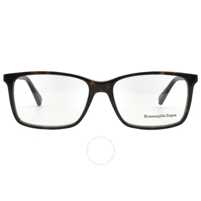 Ermenegildo Zegna Demo Square Men's Eyeglasses Ez5027 052 56 In Black