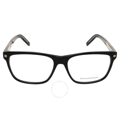 Ermenegildo Zegna Demo Square Men's Eyeglasses Ez5170 01a 56 In Black