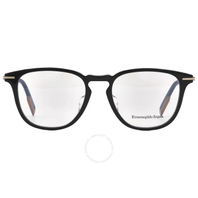 Ermenegildo Zegna Demo Square Men's Eyeglasses Ez5224-d 001 52 In Black