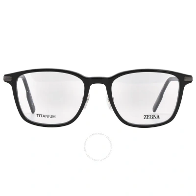 Ermenegildo Zegna Demo Square Men's Eyeglasses Ez5251-h 001 53 In Black