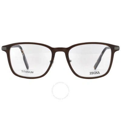 Ermenegildo Zegna Demo Square Men's Eyeglasses Ez5251-h 050 53 In Black