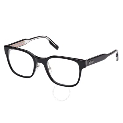 Ermenegildo Zegna Demo Square Men's Eyeglasses Ez5253 001 53 In Black