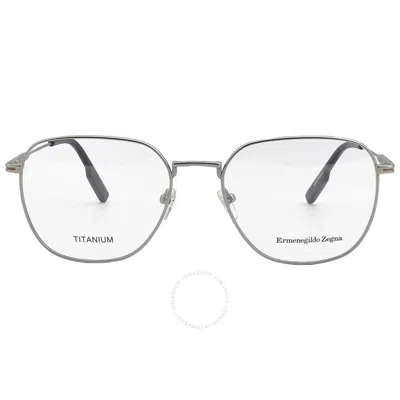 Ermenegildo Zegna Demo Square Titanium Men's Eyeglasses Ez5241 007 54 In White