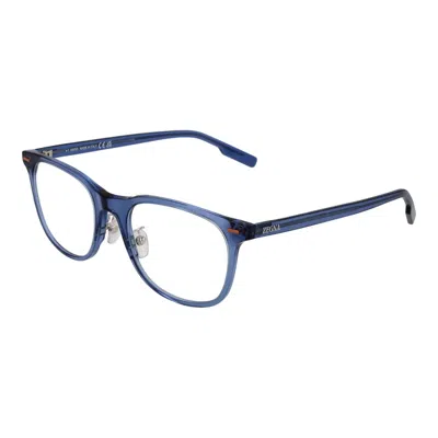 Ermenegildo Zegna Er-1001639-fbb-743 Blue Acetate Eyeglasses In Gold