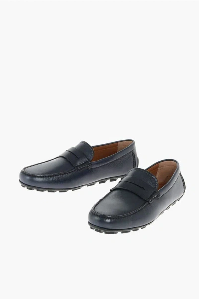 Ermenegildo Zegna Ez Luxury Leather Loafers In White