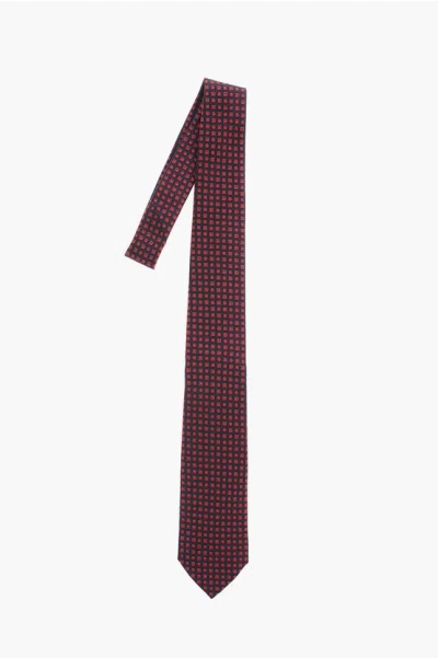 Ermenegildo Zegna Ez Tailoring Silk Tie In Burgundy