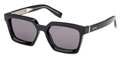 Pre-owned Ermenegildo Zegna Ez0214 Sunglasses Men Geometric 54mm 100% Authentic In Gray