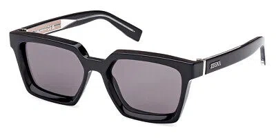 Pre-owned Ermenegildo Zegna Ez0214 Sunglasses Men Geometric 54mm & Authentic In Gray