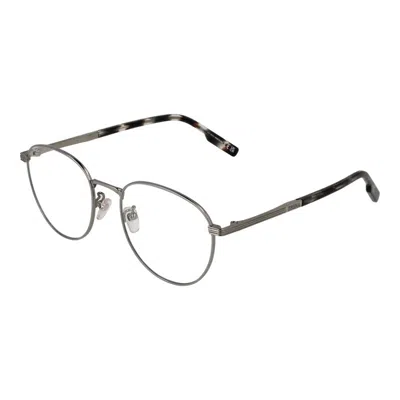 Ermenegildo Zegna Gray Men Optical Frames In Metallic