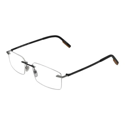 Ermenegildo Zegna Gray Men Optical Frames In Black